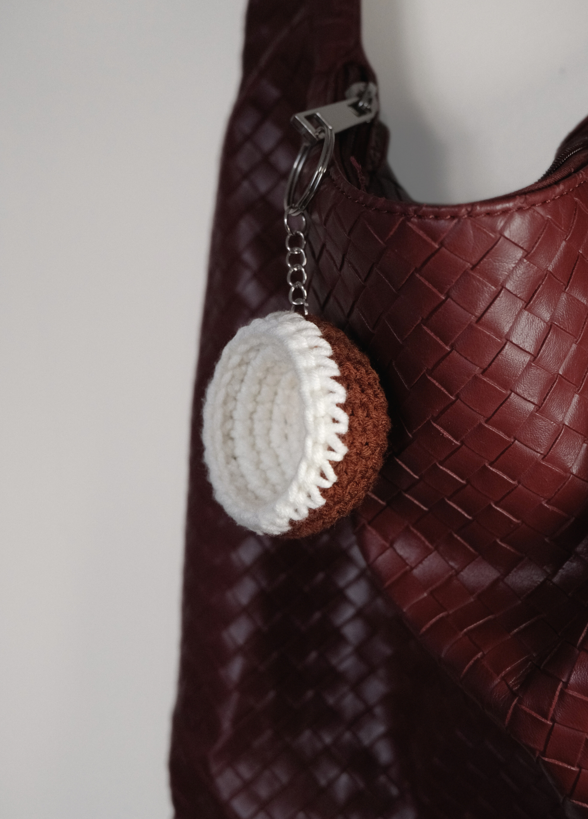 Coconut Crochet Keychain