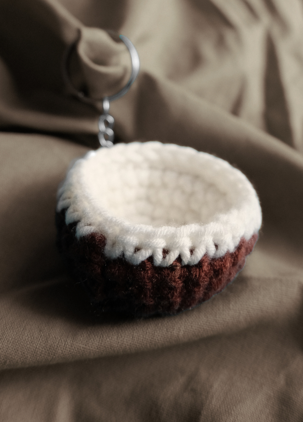 Coconut Crochet Keychain